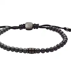 Une image de Le cadeau parfait pour une femme Gémeaux : un bracelet en pierre de lave noire et hématite