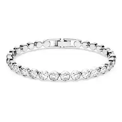 Une image de 🎁💫 Le Swarovski Bracelet Tennis, blanc, métal rhodié : Un Cadeau Idéal pour les Verseau 💫🎁