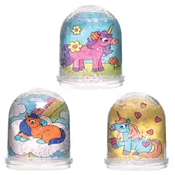 Une image de Le Kit de Boule à Neige Licorne à Colorier, un cadeau parfait pour ma fille Capricorne