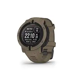 Une image de Si vous cherchez un cadeau pour un Sagittaire aventurier, la montre Garmin Instinct 2 Solar Tactical Edition Coyote est le choix parfait