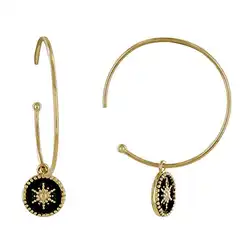 Une image de 🦁🌞 Boucles d'Oreilles Plaqué Or pour une Lionne Rayonnante 🌟👑