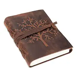 Une image de 🤩 Offrez comme cadeau un Carnet de Notes en Cuir Arbre de Vie à un gémeaux 🤩